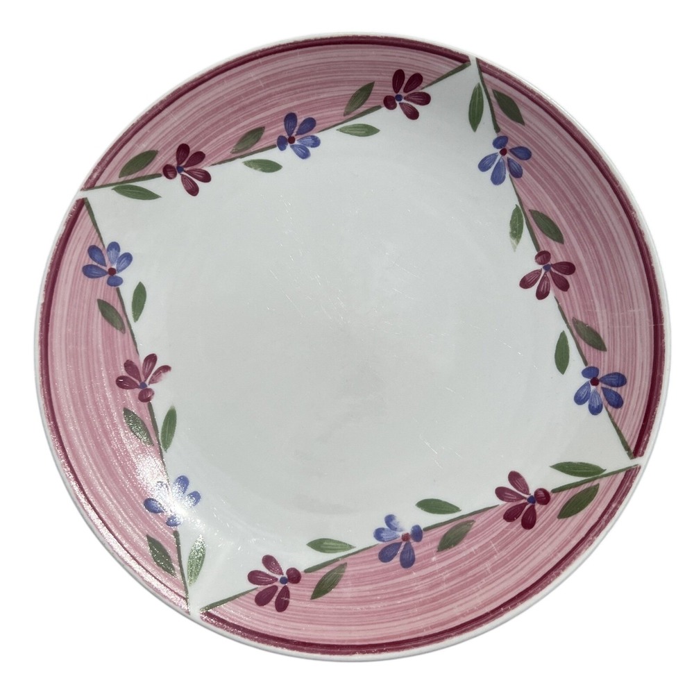 Montgomery Ward Petite Fleur 10.75" Dinner Plate Floral Pink Blue Green